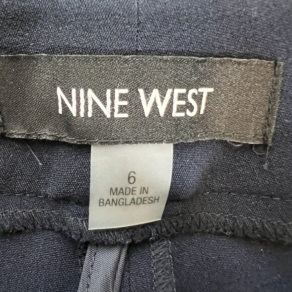 Nine West Women’s Dress Pants Size 6 Navy Blue The Modern Stretch  Zipper NWT - Picture 3 of 14